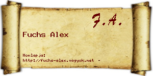 Fuchs Alex névjegykártya