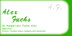 alex fuchs business card